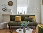 Samarra - 2-Seater Clic-Clac Sofa Bed - Corduroy - Green