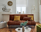Samarra - 2-Seater Clic-Clac Sofa Bed - Corduroy - Terracotta