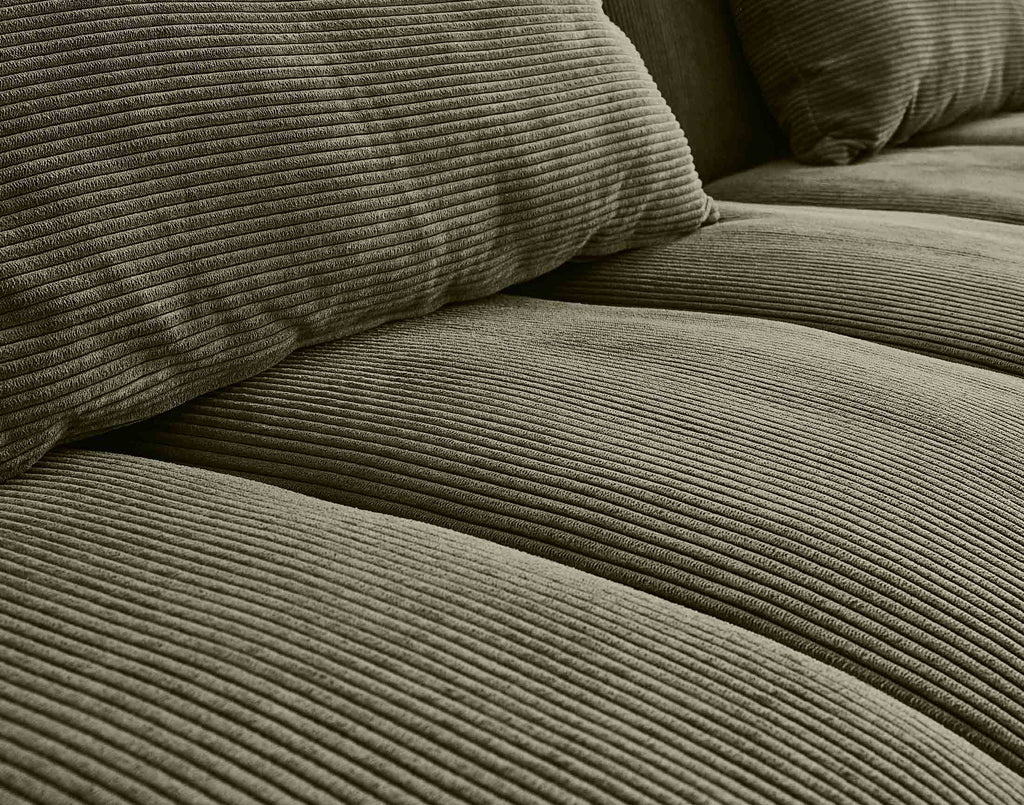 Samarra - 2-Seater Clic-Clac Sofa Bed - Corduroy - Green