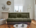Samarra - 2-Seater Clic-Clac Sofa Bed - Corduroy - Green