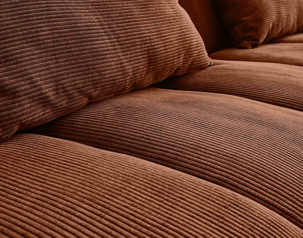 Samarra - 2-Seater Clic-Clac Sofa Bed - Corduroy - Terracotta