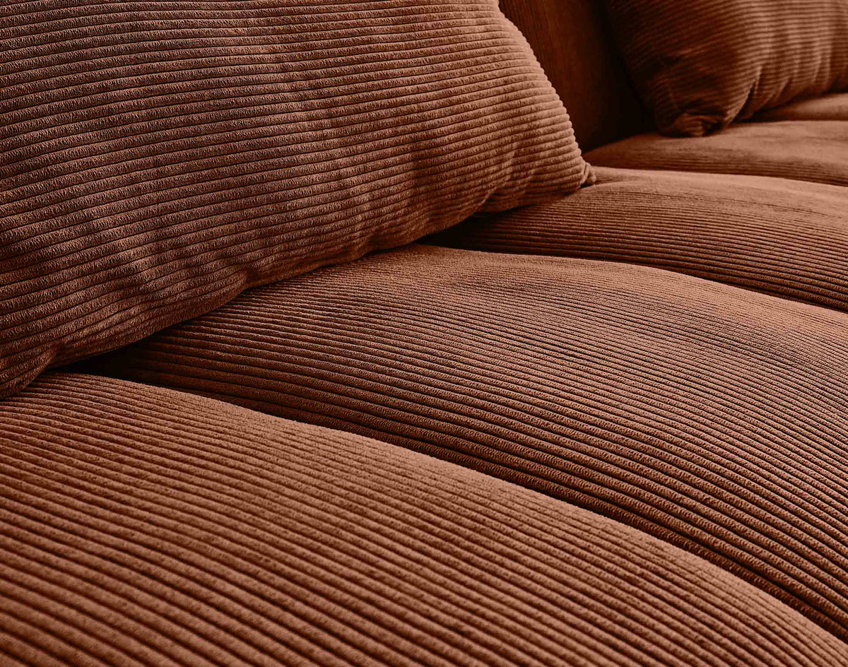 Samarra - 2-Seater Clic-Clac Sofa Bed - Corduroy - Terracotta