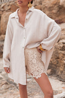 SAMI Beige - Chemise Gaze De Coton