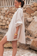 SAMI Beige - Chemise Gaze De Coton