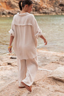 SAMI Beige - Chemise Gaze De Coton