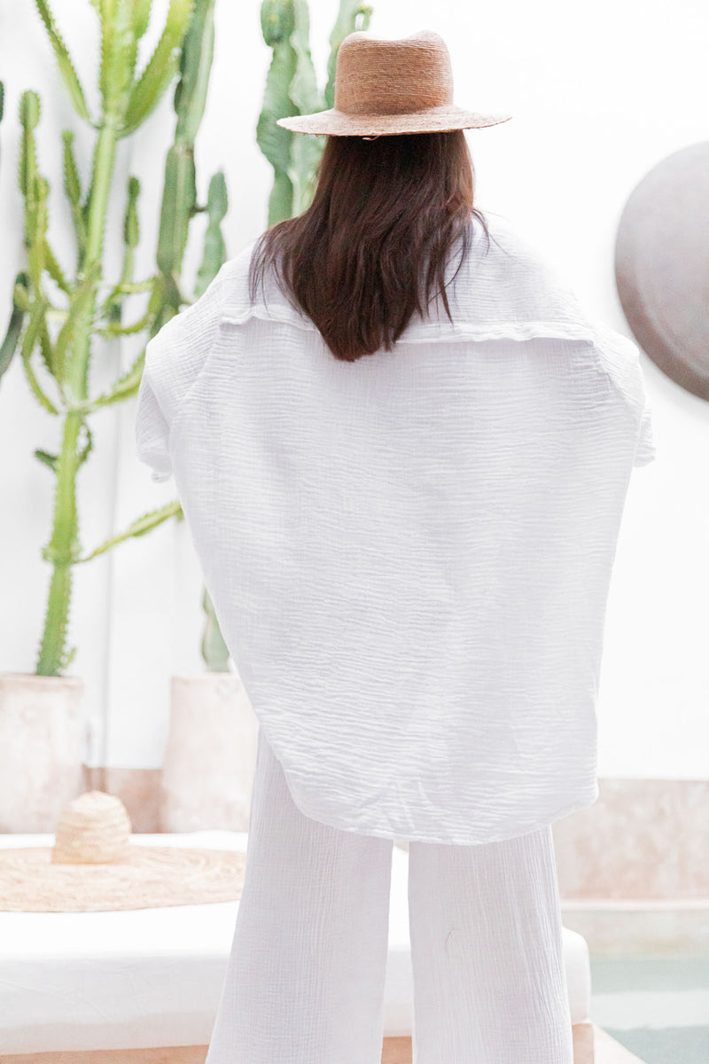 SAMI White - Cotton Gauze Shirt