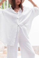SAMI White - Cotton Gauze Shirt