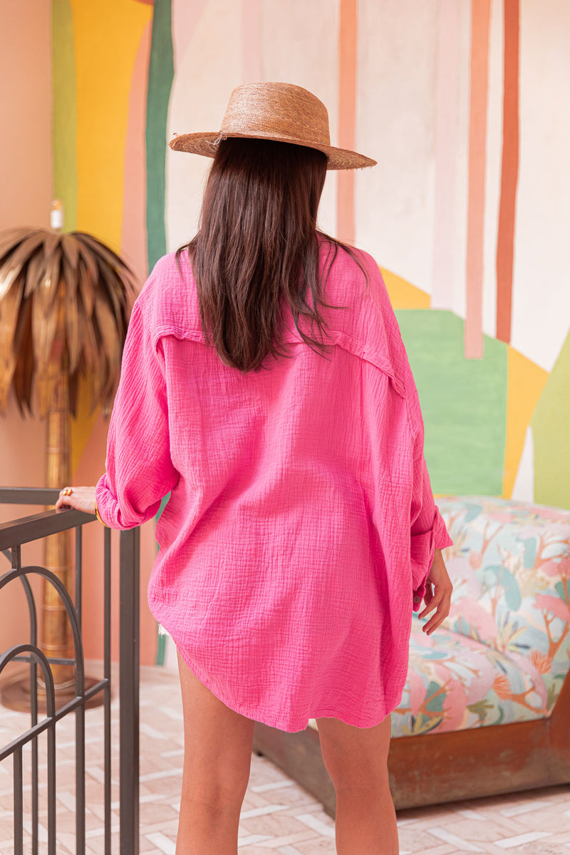 SAMI Fuchsia - Cotton Gauze Shirt
