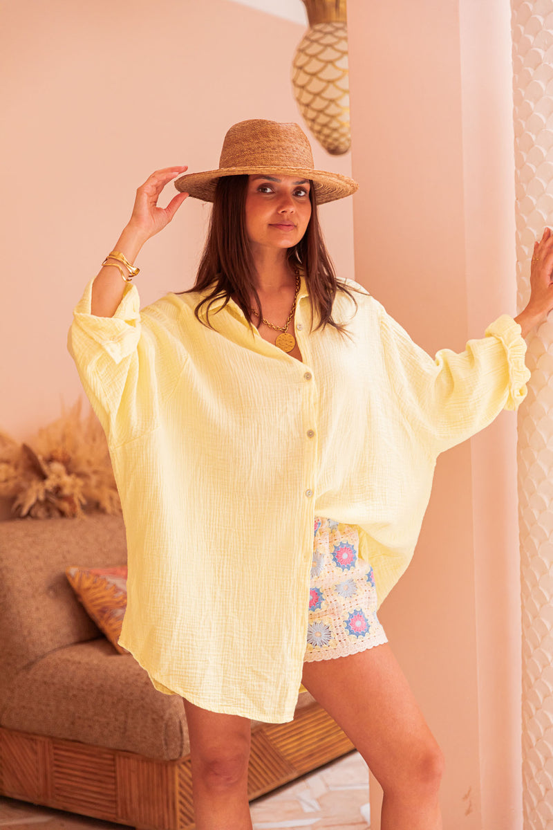 SAMI Yellow - Cotton Gauze Shirt