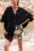 SAMI Noire - Chemise Gaze De Coton