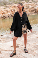 SAMI Noire - Chemise Gaze De Coton