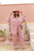 SAMI Vieux Rose - Chemise Gaze De Coton