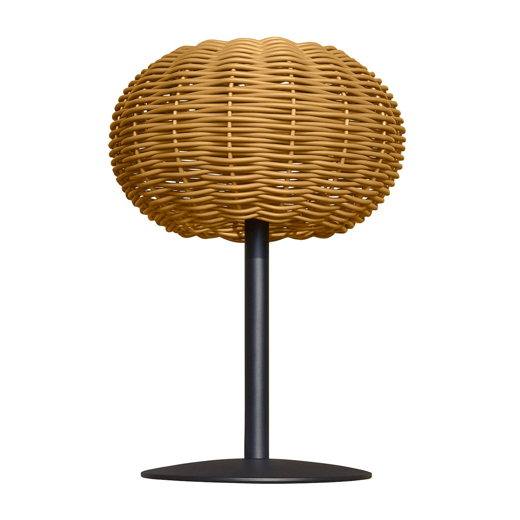 Samira - Lampe De Table Solaire - Polyrotin - Beige