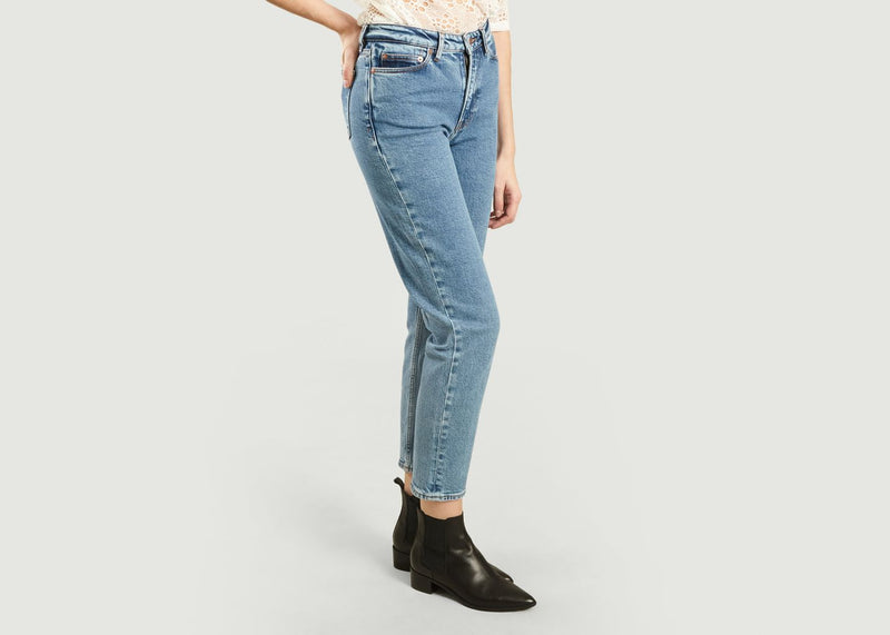 Jeans Jean Mom Fit Marianne Light Ozone Marble Samsoe - Samsoe - Bleu - Femme