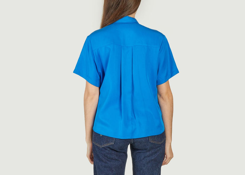 Chemises Mina Ss Shirt 14028 Skydiver Samsoe - Samsoe - Bleu - Femme