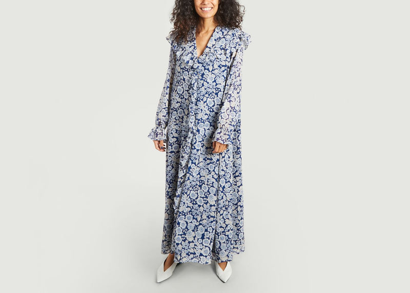 Robes Robe Longue Jytta 12888 Water Poppy Samsoe - Samsoe - Bleu - Femme