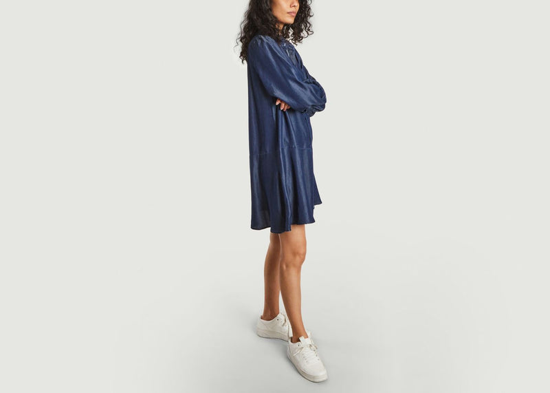 Robes Robe-Chemise Relax En Lyocell Lizzy Sky Captain Samsoe - Samsoe - Bleu - Femme