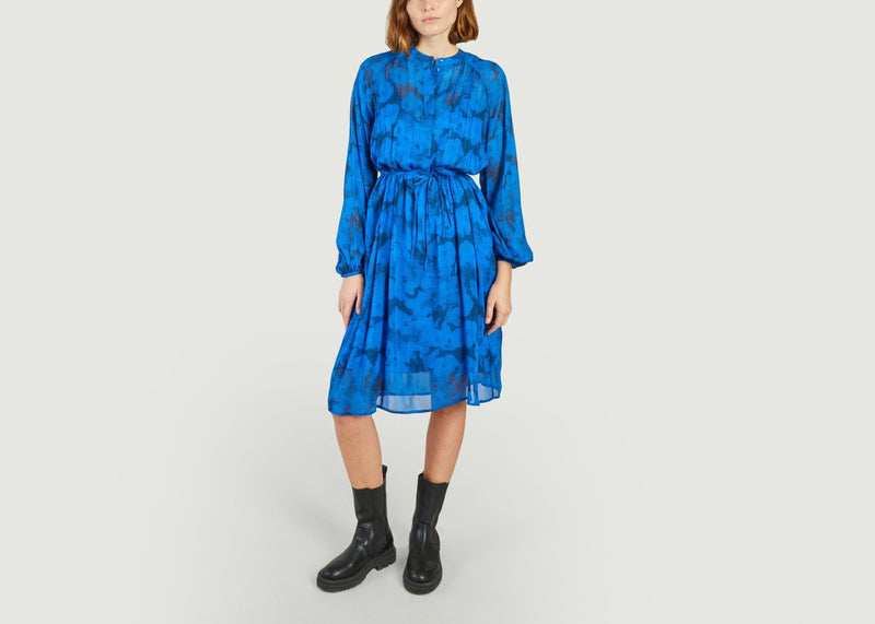 Robes Robe Elmy 9695 Freesia Pilote De L'Air Samsoe - Samsoe - Bleu - Femme