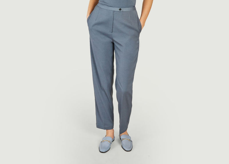 Pantalons, Shorts Pantalon Formel Ajusté À Pinces Hallie Turbulence Samsoe - Samsoe - Gris - Femme