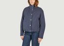 Vestes Blouson Col Montant Avec Veste Intérieure Détachable River Inkwell Samsoe - Samsoe - Bleu - Femme