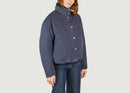 Vestes Blouson Col Montant Avec Veste Intérieure Détachable River Inkwell Samsoe - Samsoe - Bleu - Femme