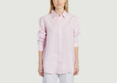 Chemises Chemise En Lin Salova Lilac Snow Samsoe - Samsoe - Rose - Femme