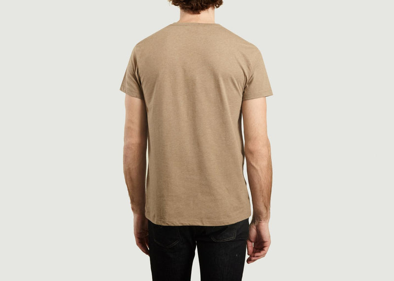 Tshirts, Polos T-Shirt En Coton Bio Kronos Timber Wolf Mel Samsoe - Samsoe - Beige - Homme