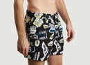 Maillots De Bain Short De Bain Imprimé Journaux Mason Black News Samsoe - Samsoe - Noir - Homme