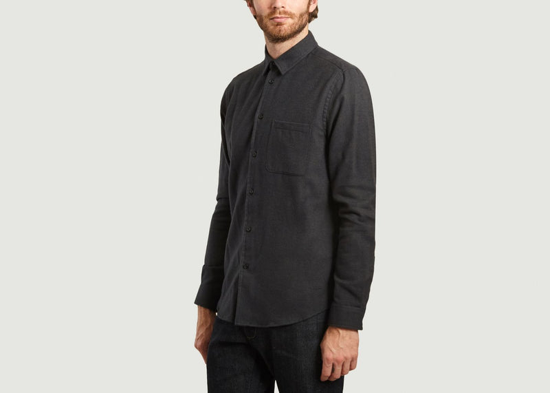 Chemises Chemise En Flanelle Liam Nf Darkest Spruce Mel Samsoe - Samsoe - Noir - Homme