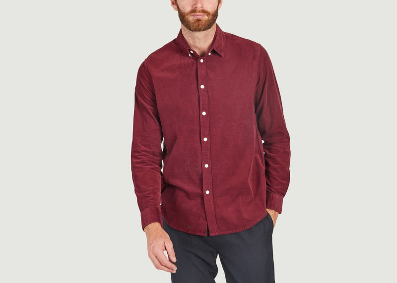 Chemises Chemise Liam 10504 Windsor Wine Samsoe - Samsoe - Rouge - Homme