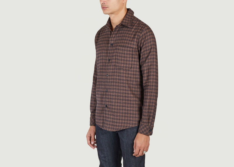 Chemises Chemise À Carreaux Liam 14424 Cappuccino Samsoe - Samsoe - Braun - Homme