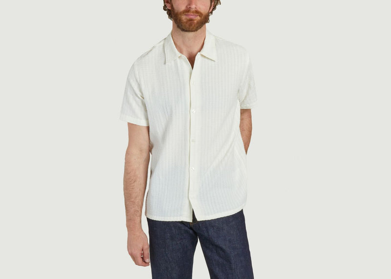 Chemises Chemise Avan Jx 14698 White Samsoe - Samsoe - Blanc - Homme