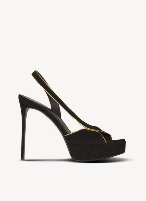 Balmain - Sandales Uta - Noir Or - Femme