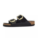 Arizona Big Buckle Narrow Sandals - Black/Gold