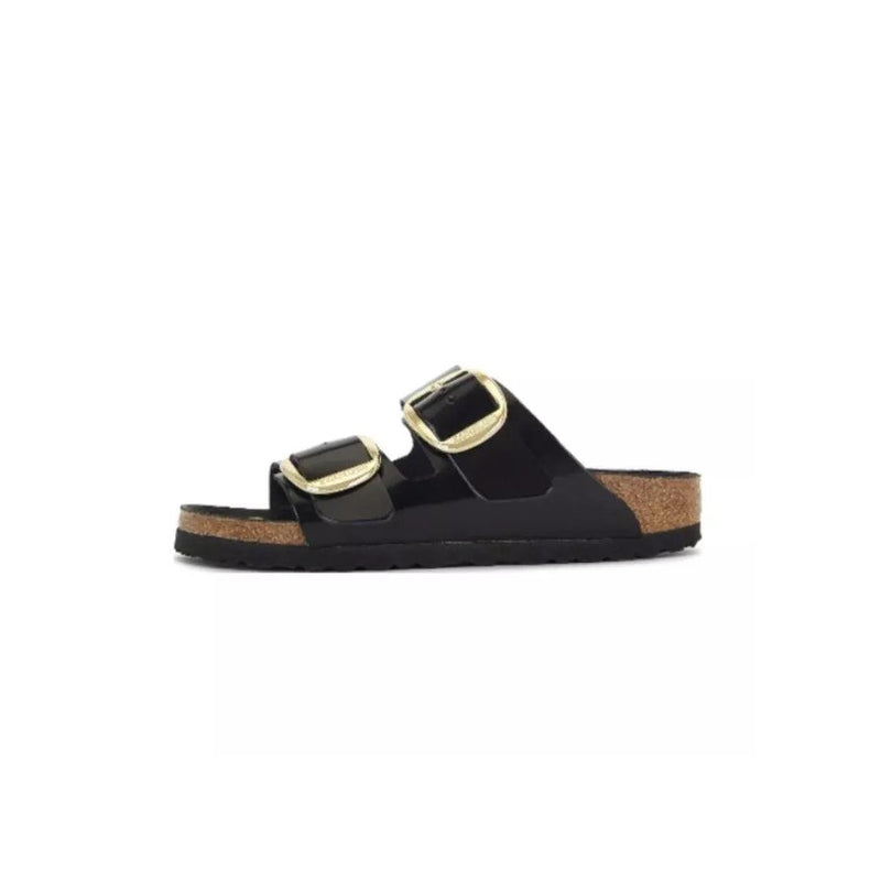 Arizona Big Buckle Narrow Sandals - Black/Gold