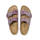 Arizona Narrow Leather Sandals - Purple, Gold