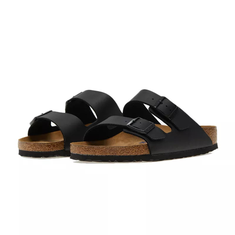 Sandales Birkenstock Arizona Sfb - Noir, Marron.