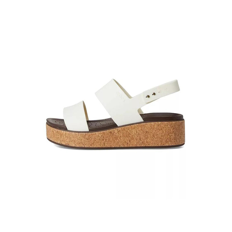 Sandalias Brooklyn Cork De Cuña Baja - Blanco