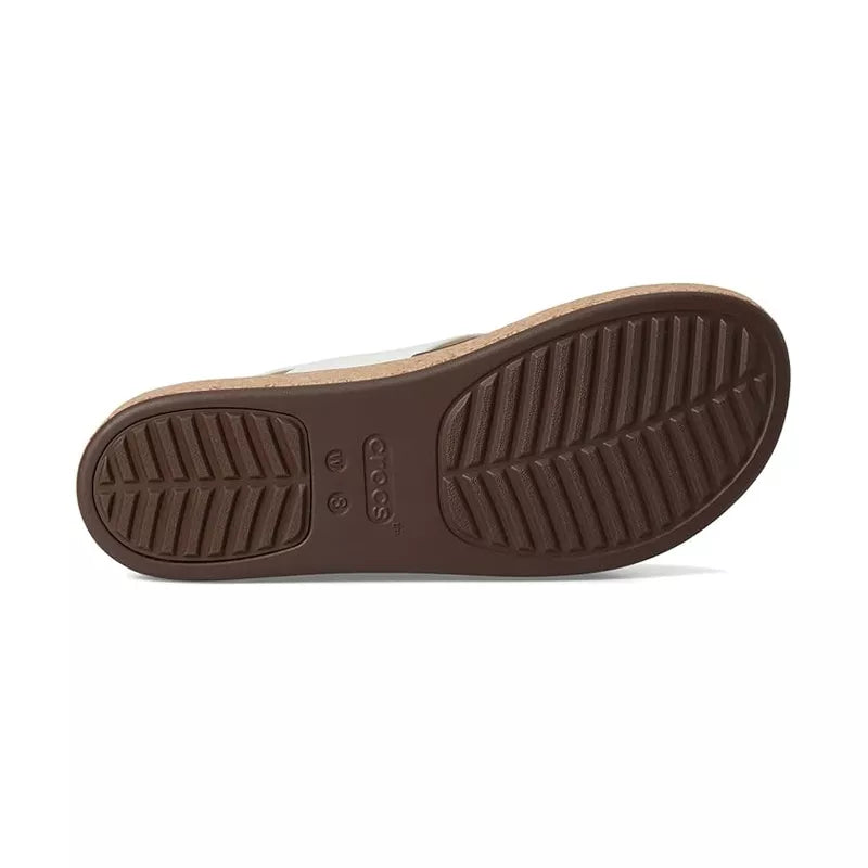 Sandalias Brooklyn Cork De Cuña Baja - Blanco