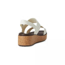 Sandalias Brooklyn Cork De Cuña Baja - Blanco