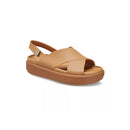 Crocs - Sandales Crocs Brooklyn Luxe Cross Strap - Marron