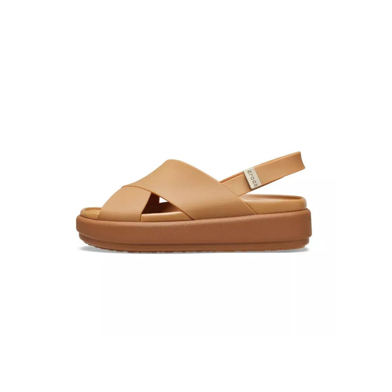 Crocs - Sandales Crocs Brooklyn Luxe Cross Strap - Marron