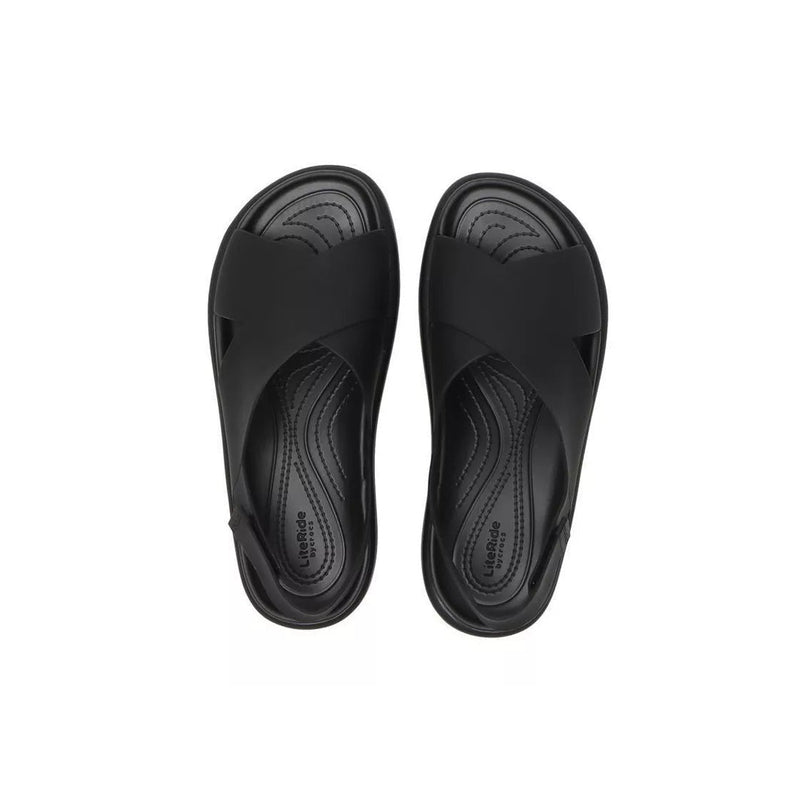 Crocs - Sandalias Brooklyn Luxe con tiras cruzadas - Negro
