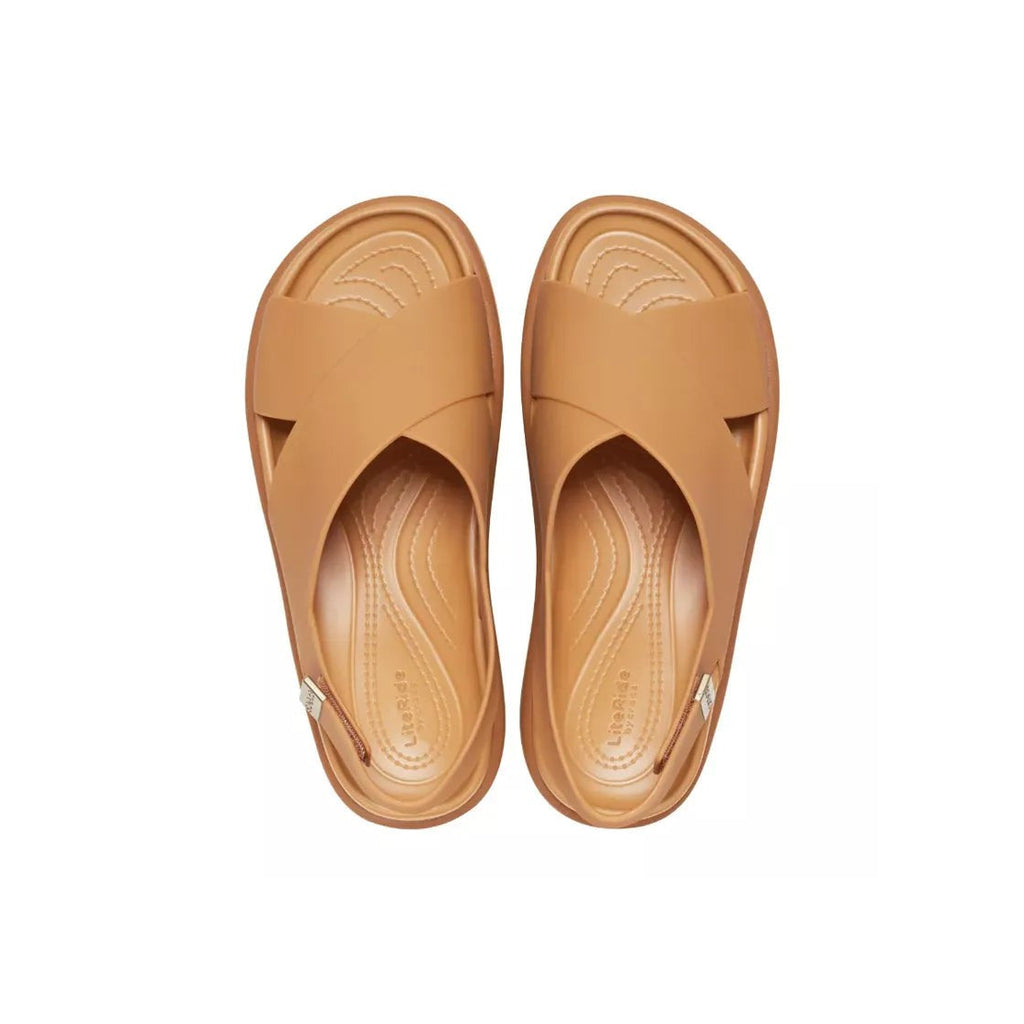 Sandales Crocs Brooklyn Luxe Cross Strap - Marron