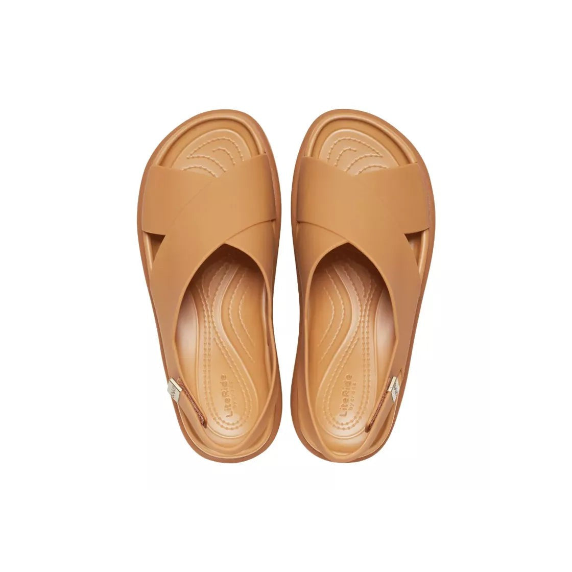 Sandales Crocs Brooklyn Luxe Cross Strap - Marron