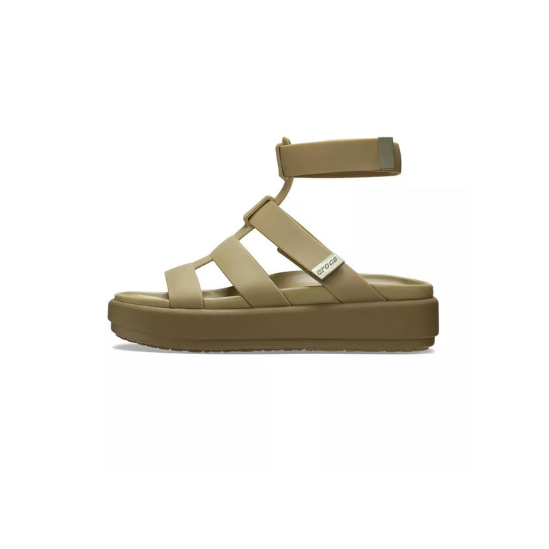 Crocs - Sandales Brooklyn Luxe Gladiator - Marron