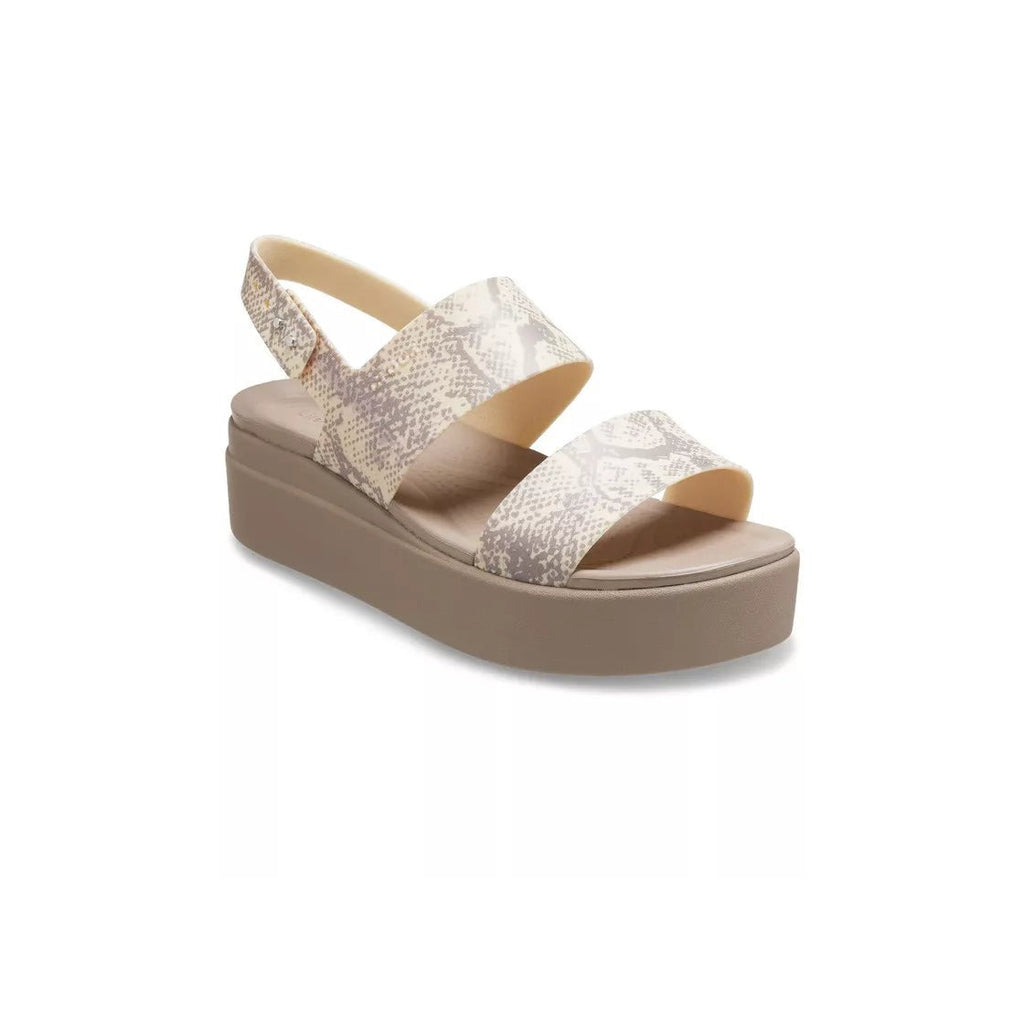 Sandales Crocs Brooklyn Snakelow Wdg - Beige