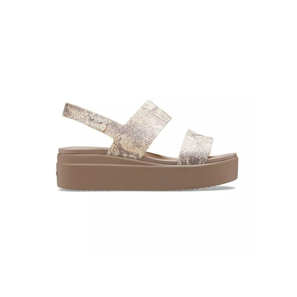 Sandales Crocs Brooklyn Snakelow Wdg - Beige