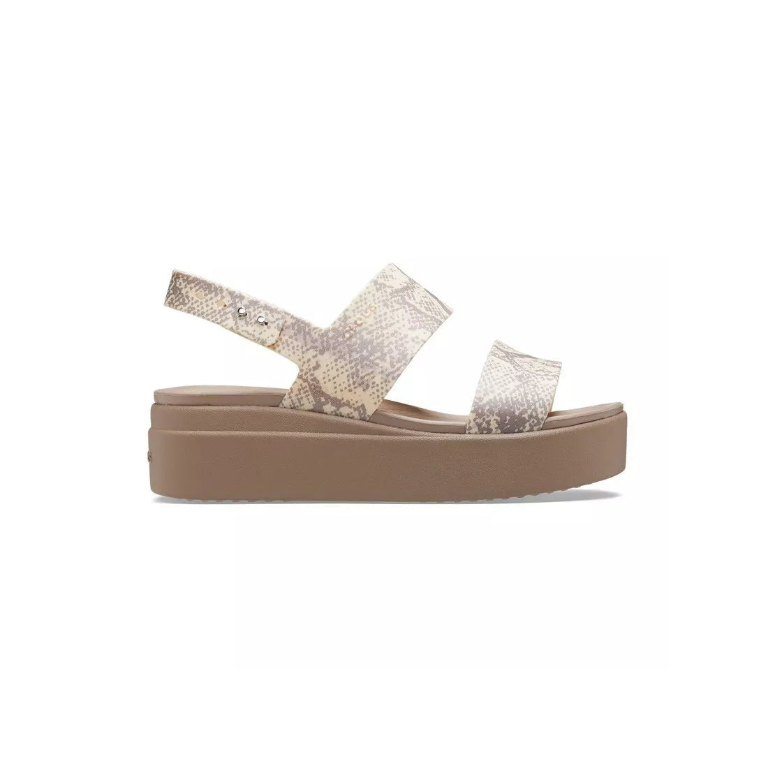 Sandales Crocs Brooklyn Snakelow Wdg - Beige