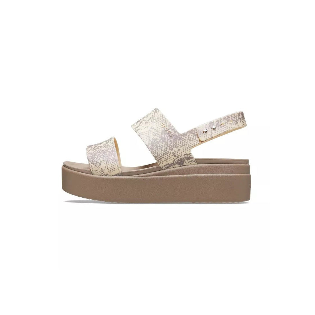 Sandales Crocs Brooklyn Snakelow Wdg - Beige